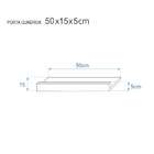 Kit 3 Prateleiras Porta Quadros 50 X 15cm Freijó Suporte Invi