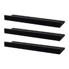 Kit 3 Prateleiras Porta Quadros 50 X 15cm Preta Suporte Invis
