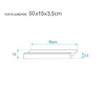 Kit 3 Prateleiras Porta Quadros 50 X 15cm Rosa Claro Suporte