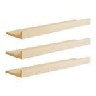 Kit 3 Prateleiras Porta Quadros 70 X 15cm Bege Claro