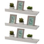 Kit 3 Prateleiras Porta Quadros 70 X 15cm Branca Suporte Invi