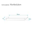 Kit 3 Prateleiras Porta Quadros 70 X 15cm Rosa Claro