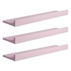 Kit 3 Prateleiras Porta Quadros 70 X 15cm Rosa Claro