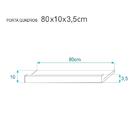 Kit 3 Prateleiras Porta Quadros 80 X 10cm Bege Claro