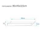 Kit 3 Prateleiras Porta Quadros 80 X 10cm Branca Suporte Invi