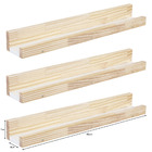 Kit 3 Prateleiras Porta Retrato E Enfeites Branco Pinus 60cm