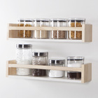 Kit 3 Prateleiras Porta Temperos E Potes Mdf Branco E Pinus