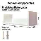 Kit 3 Prateleiras Reforçadas Em Madeira Mdf Para Livros - Bra