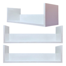 Kit 3 Prateleiras Reforçadas Em Madeira Mdf Para Livros - Bra