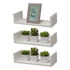 Kit 3 Prateleiras U 60 X 20cm Branca Suporte Invisível