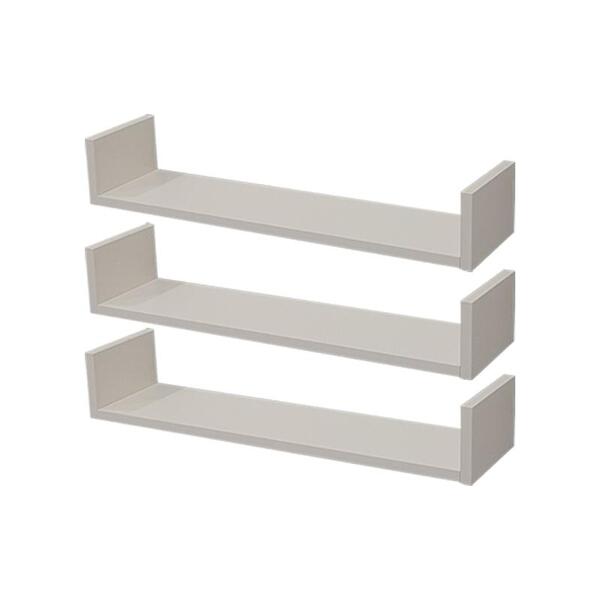 Kit 3 Prateleiras U 90 X 20cm Branca Suporte Invisível