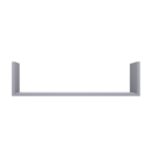 Kit 3 Prateleiras U Decorativas Multiuso Em Mdf Plancasa Azul