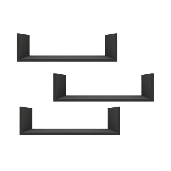 Kit 3 Prateleiras U Decorativas Multiuso Em Mdf Plancasa Pret