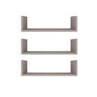 Kit 3 Prateleiras U Decorativas Multiuso Em Mdf Plancasa Sal