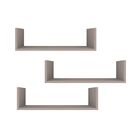 Kit 3 Prateleiras U Decorativas Multiuso Em Mdf Plancasa Sal