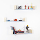 Kit 3 Prateleiras U Nicho Quarto Infantil Bebê Mdf Azul Sky E