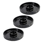 Kit 3 Prato Molheira Servir Porção Carnes Pedra Sabão G 28cm