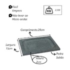 Kit 3 Prato Retangular Bandeja De Servir Pedra Sabão 20x15cm