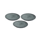 Kit 3 Pratos Raso Redondo Pedra Sabão Sobremesa E Bolos 26cm