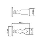 Kit 3 Prendedor Fixador Trava Porta 807 Dourado Brilho Parede