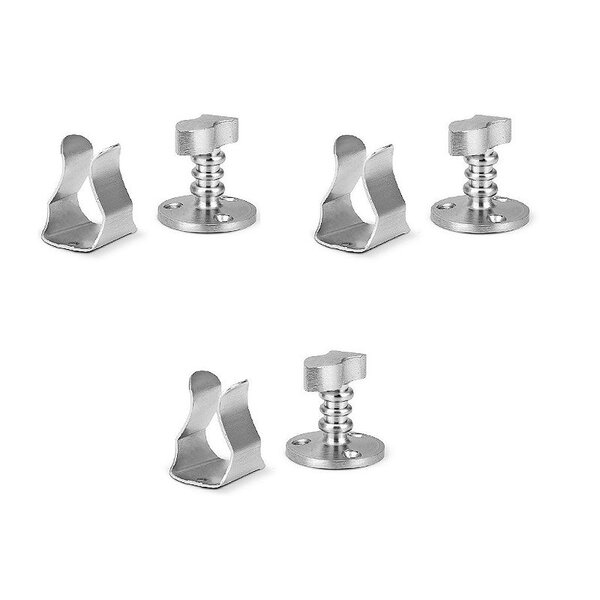 Kit 3 Prendedor Fixador Trava Porta 809 Imab Escovado Piso