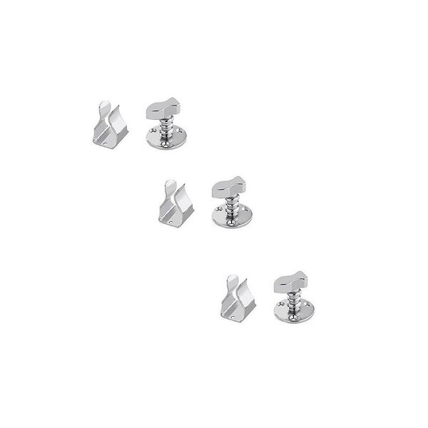 Kit 3 Prendedor Fixador Trava Porta Cromado 809 Imab Piso