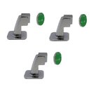 Kit 3 Prendedor Trava Porta 804 Magnético Adesivo Cromado Imab