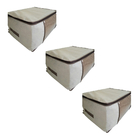 Kit 3 Protetores G Para Roupa Tnt Bege Visor Pvc Luxo