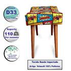 Kit 3 Puff Cama Inbox Boom Retangular Com Pés Em Madeira Maci