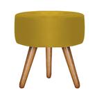 Kit 3 Puffs Bali Decorativo Suede Amarelo D'rost