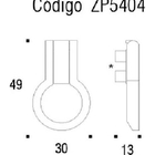 Kit 3 Puxador Antique Ponto Zen Dourado Fosco Zp5404.955