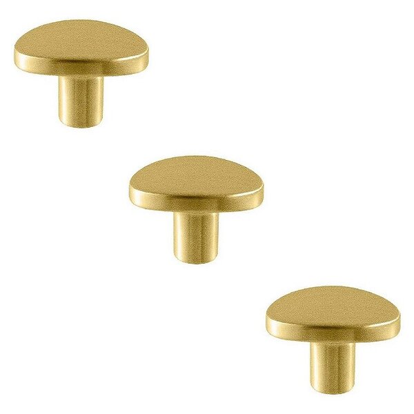 Kit 3 Puxador Beetle Zen Dourado (fosco) Zp5403.955 Ponto