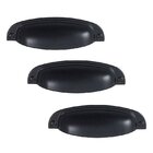 Kit 3 Puxador Colonial-sobrepor-concha-italy-115 - Preto