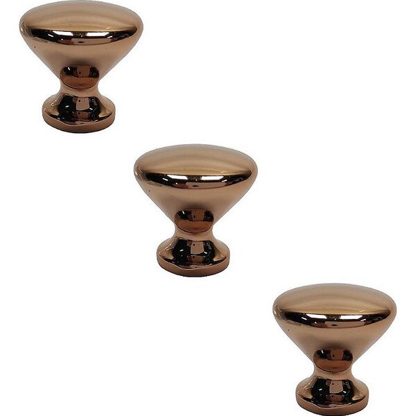 Kit 3 Puxador Cup Ponto Zen Rose - Zp5238.l00