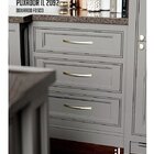 Kit 3 Puxador Dourado 2092 Italy Line Metal 192mm