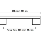 Kit 3 Puxador Dourado Fosco Il 950 Liveri Italy Metal 224mm