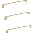 Kit 3 Puxador Dourado Fosco Il 950 Liveri Italy Metal 224mm