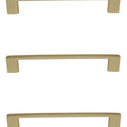 Kit 3 Puxador Dourado Il 950 Metal 160mm Com Parafusos