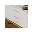 Kit 3 Puxador Dourado Il 950 Metal 160mm Com Parafusos