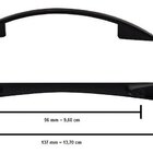 Kit 3 Puxador Italy Line Preto Fosco 2092 Metal 96mm