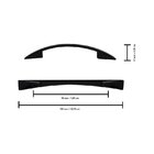 Kit 3 Puxador Italy Line Preto Fosco 2092 Metal 96mm