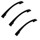 Kit 3 Puxador Italy Line Preto Fosco 2092 Metal 96mm