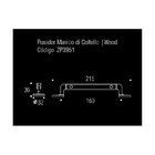 Kit 3 Puxador Manico Di Coltello Wood Escovado Zen 160mm