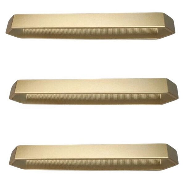 Kit 3 Puxador Moveis Elemento G 128mm Dourado Matte Fosco