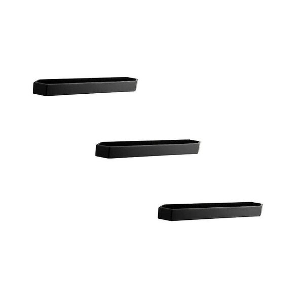 Kit 3 Puxador Moveis Elemento G 128mm Preto Fosco Zen