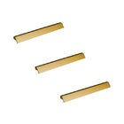 Kit 3 Puxador Moveis Ken Dourado Matte Fosco 128mm Zen