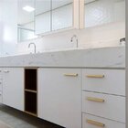 Kit 3 Puxador Moveis Ken Dourado Matte Fosco 128mm Zen