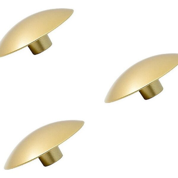 Kit 3 Puxador Orion 33x20mm Zen Dourado (fosco) Pequeno