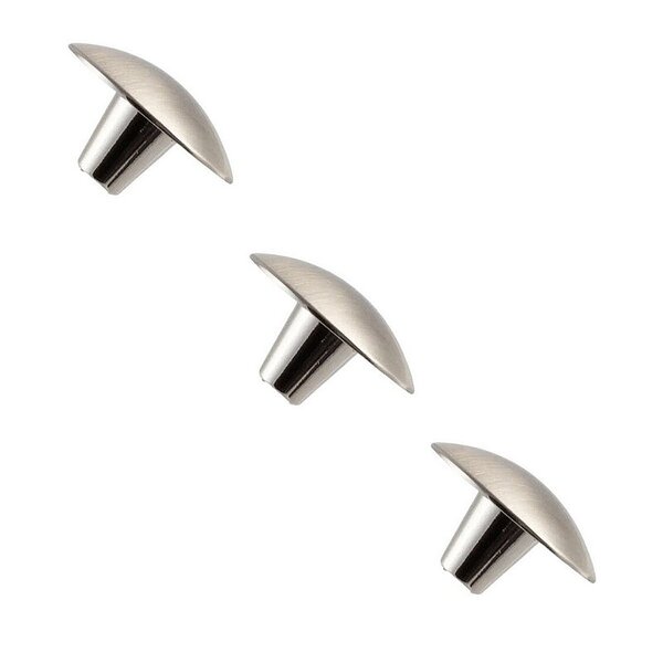 Kit 3 Puxador Orion 55 X 27mm Niquel Escovado Zen Ponto