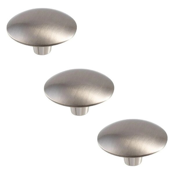 Kit 3 Puxador Orion Zen 33x20mm Niquel Escovado Com Verniz